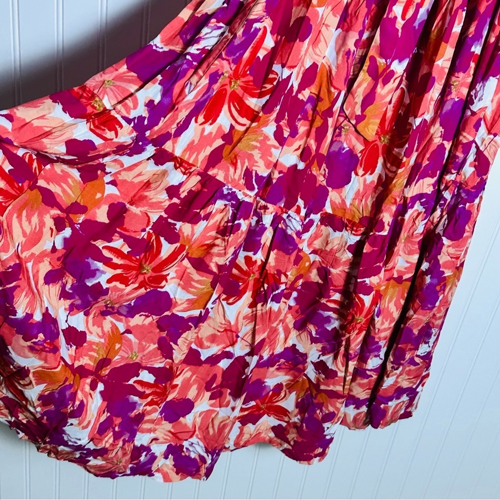 Petal and Pup Womens Caroline Maxi Dress Floral Multicolor Belted Halter Neck XL - Picture 8 of 10